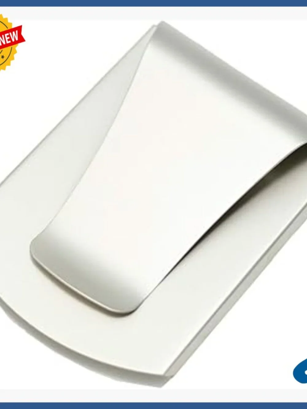 Slim Stainless Steel Money Clip with Card Holder, Ultra Thin Design